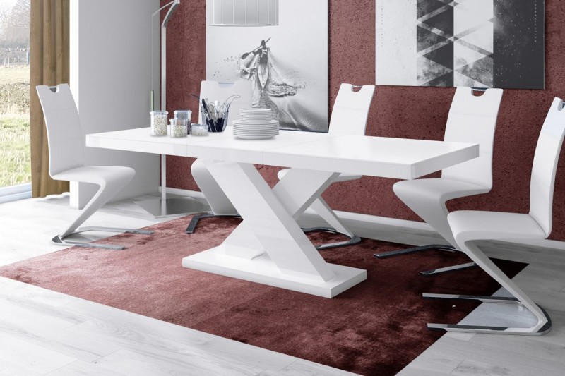 Stół rozkładany XENON 160-208 cm Biały mat