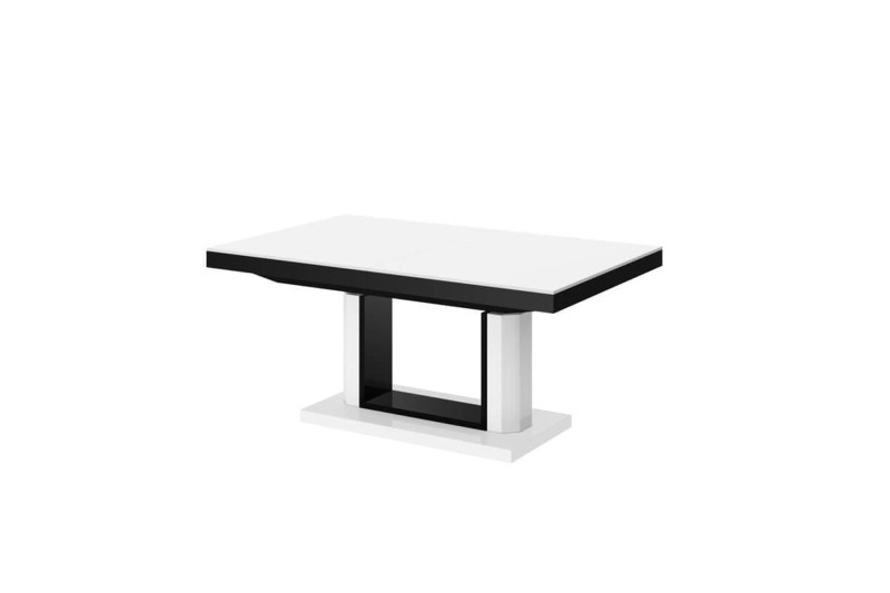 Ławostół podnoszony rozkładany QUADRO LUX Biało-czarny połysk