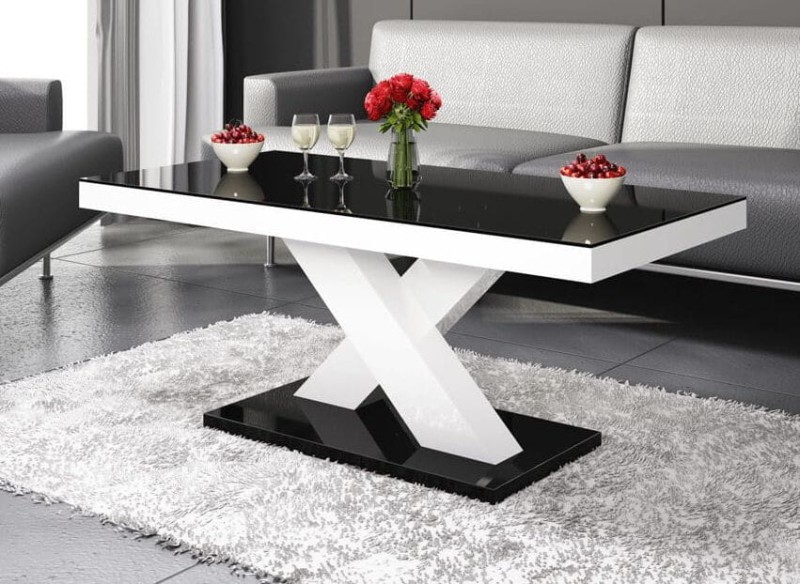 Ława XENON MINI Czarno-biały połysk