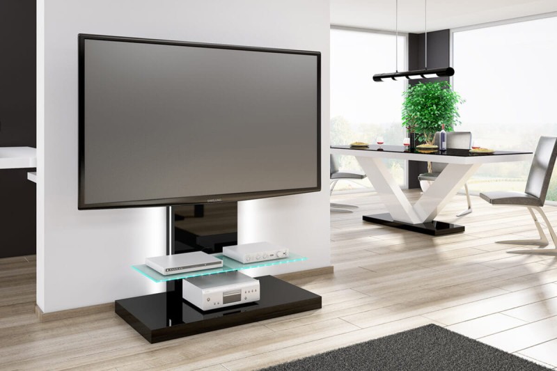 Stolik RTV MARINO MAX połysk - czarny