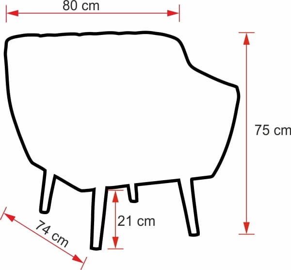 Zestaw wypoczynkowy tapicerowany Cindy w stylu skandynawskim