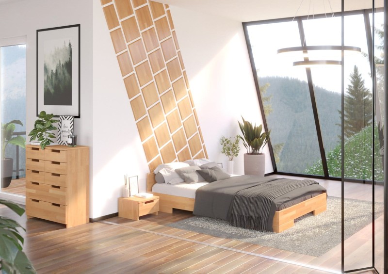 Łóżko drewniane bukowe SPECTRUM Niskie 120x200