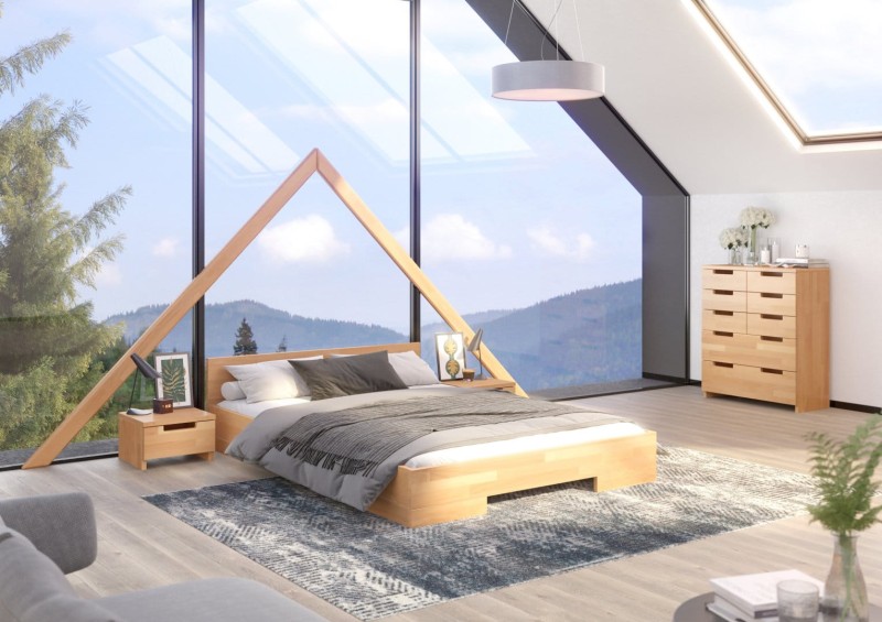 Łóżko drewniane bukowe SPECTRUM Niskie 120x200