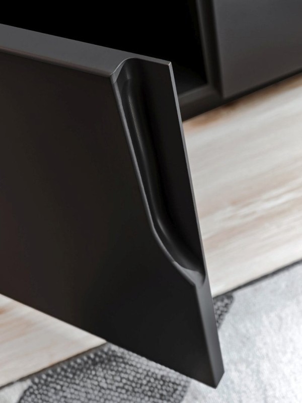 Szafka RTV Eston czarny/czarny mat