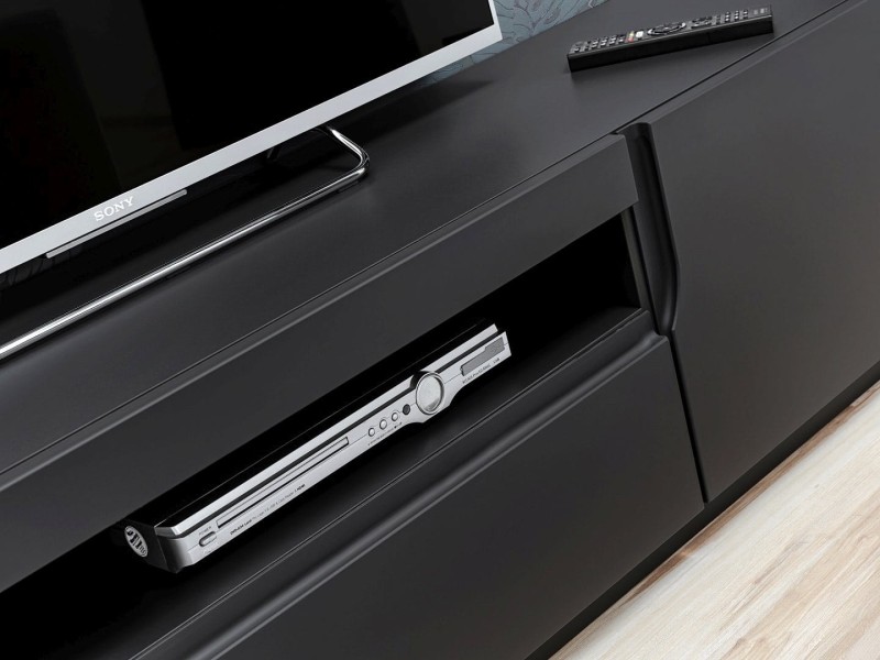 Szafka RTV Eston czarny/czarny mat