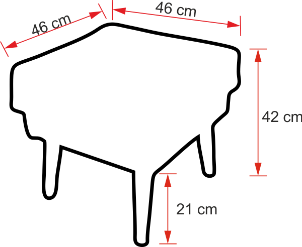 Podnóżek tapicerowany Cindy w stylu skandynawskim