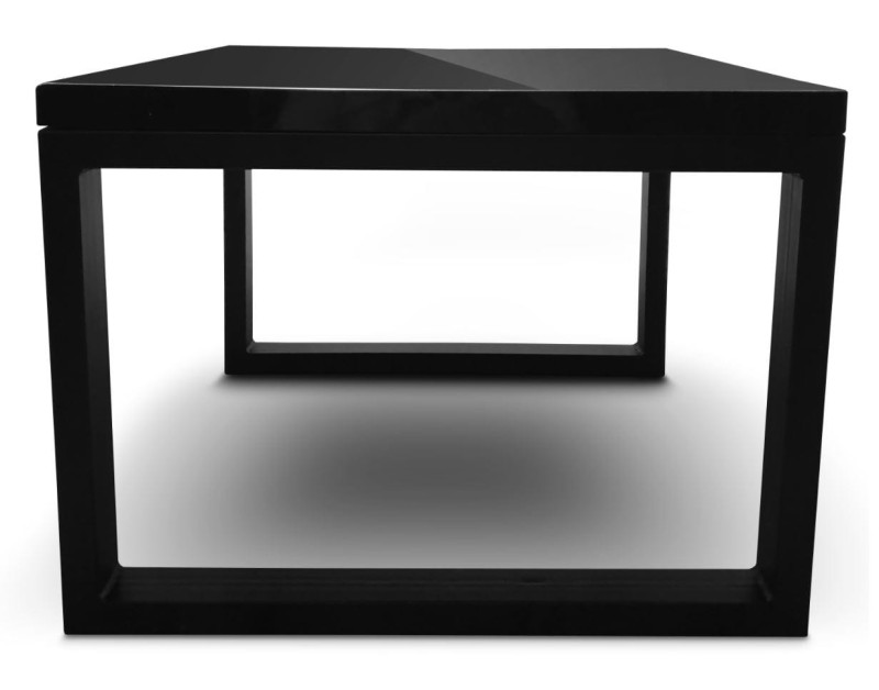 Stolik kawowy na metalowych nogach Martin czarny połysk