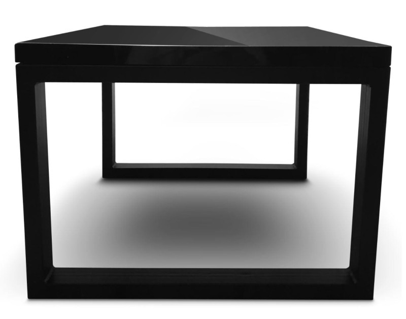 Stolik kawowy na metalowych nogach Martin czarny połysk