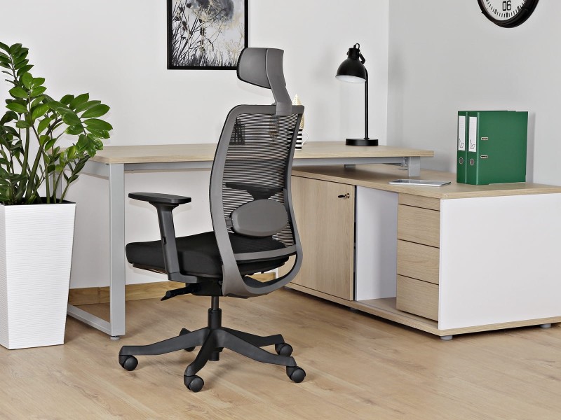 Fotel biurowy siatkowy Anggun czarny