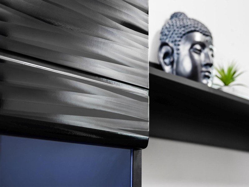 Meblościanka MODICA czarny & sahara połysk