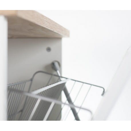 Szafka na buty Bueno duża biały połysk/dąb naturalny