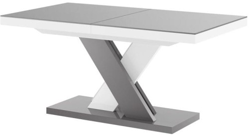 Stół rozkładany XENON LUX 160-256 cm szaro-biały mix