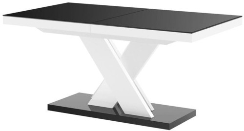 Stół rozkładany XENON LUX 160-256 cm czarno-biały