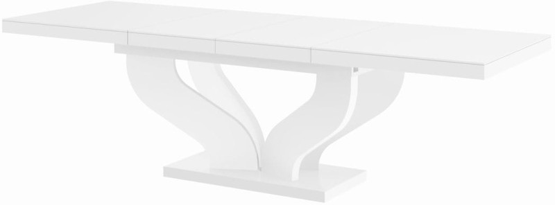 Stół rozkładany VIVA 160-256cm Biały połysk