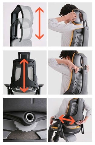 Fotel gabinetowy ergonomiczny WAU czarny BL417 SLATEGREY