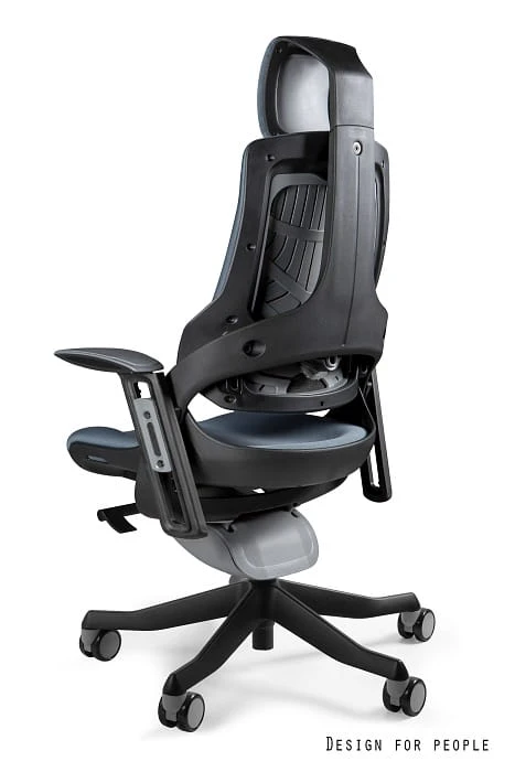 Fotel gabinetowy ergonomiczny WAU czarny BL417 SLATEGREY