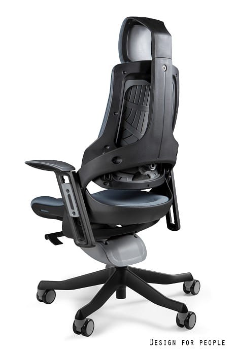 Fotel gabinetowy ergonomiczny WAU czarny BL417 SLATEGREY