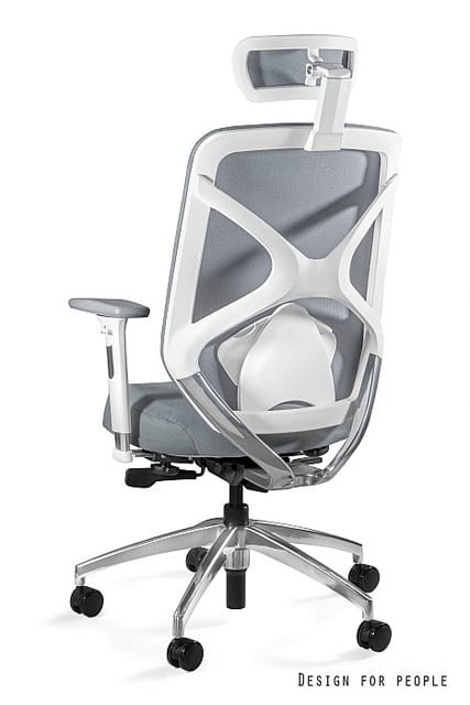 Fotel biurowy ergonomiczny tapicerowany Hero biały