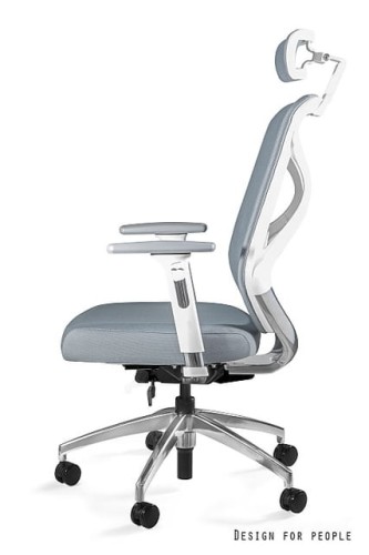 Fotel biurowy ergonomiczny tapicerowany Hero biały