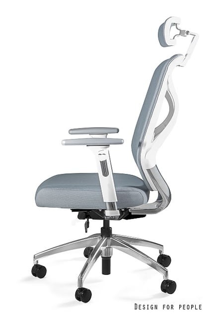 Fotel biurowy ergonomiczny tapicerowany Hero biały