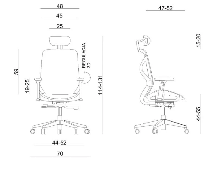Fotel biurowy ergonomiczny tapicerowany Hero biały