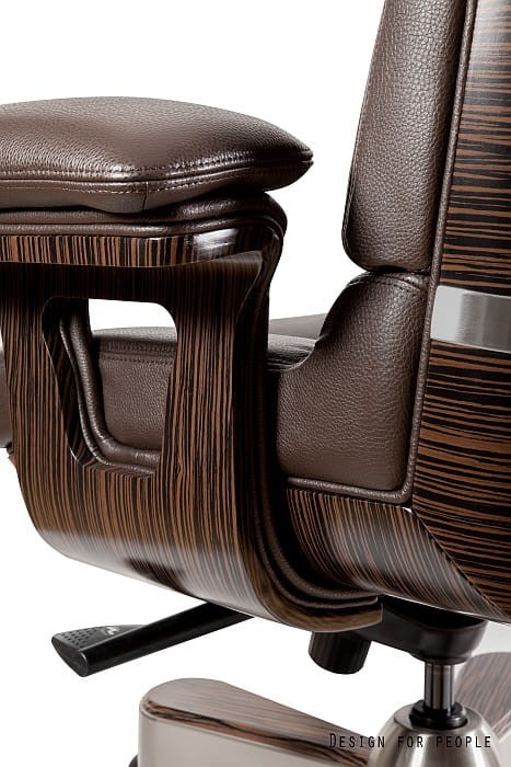 Fotel biurowy Lord HL skóra naturalna brązowa