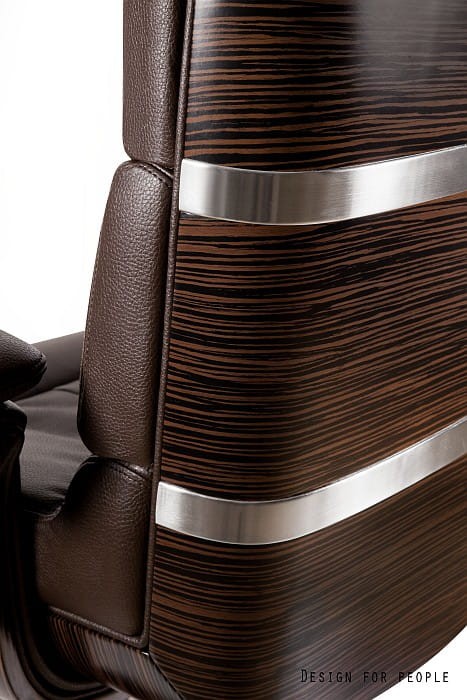 Fotel biurowy Lord HL skóra naturalna brązowa