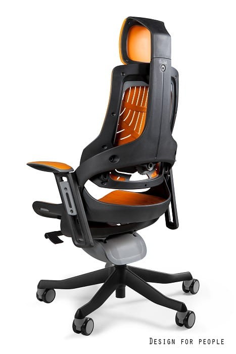 Fotel gabinetowy ergonomiczny WAU czarny elastomer TPE - Mango