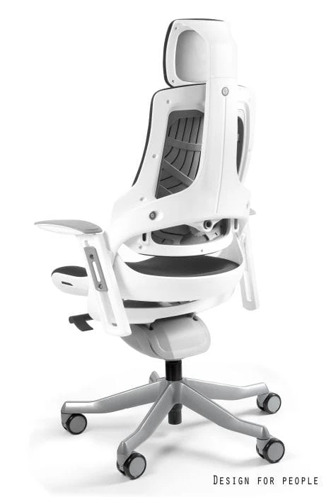 Fotel gabinetowy ergonomiczny WAU biały BL418 BLACK