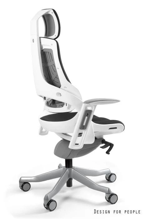 Fotel gabinetowy ergonomiczny WAU biały BL418 BLACK