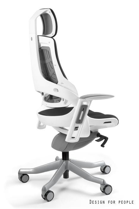 Fotel gabinetowy ergonomiczny WAU biały BL418 BLACK