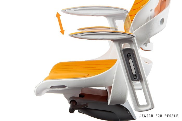Fotel gabinetowy ergonomiczny WAU biały elastomer TPE - Mango