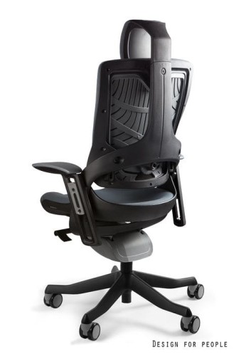 Fotel gabinetowy ergonomiczny WAU 2 czarny BL417 SLATEGREY