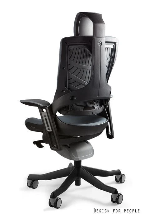 Fotel gabinetowy ergonomiczny WAU 2 czarny BL417 SLATEGREY