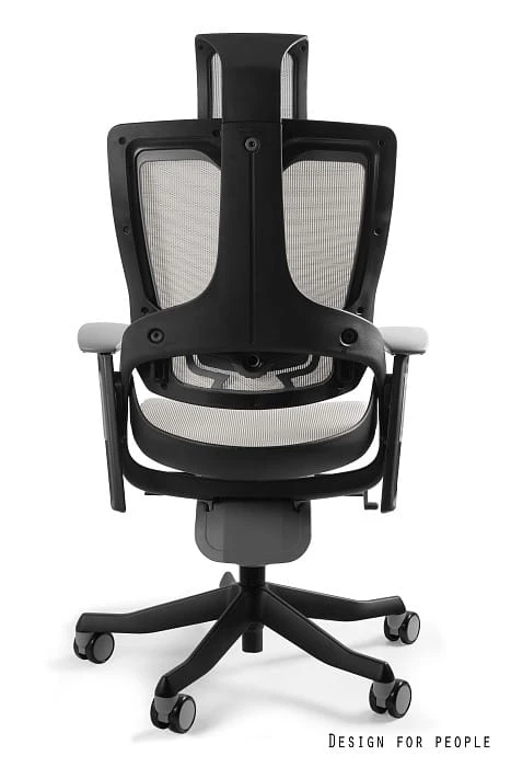 Fotel gabinetowy ergonomiczny WAU 2 czarny NW42 jasny szary