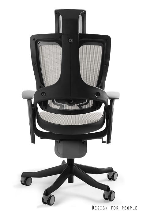 Fotel gabinetowy ergonomiczny WAU 2 czarny NW42 jasny szary