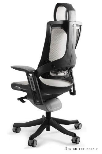 Fotel gabinetowy ergonomiczny WAU 2 czarny NW42 jasny szary