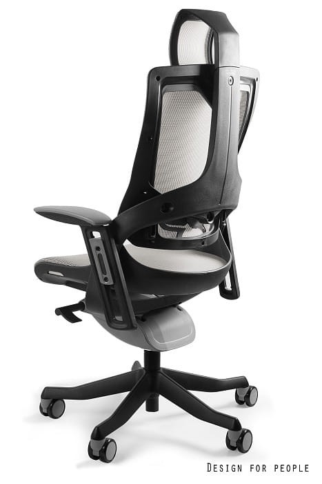 Fotel gabinetowy ergonomiczny WAU 2 czarny NW42 jasny szary