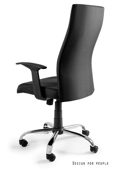 Fotel biurowy tapicerowany Black on Black - NL czarny