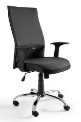 Fotel biurowy tapicerowany Black on Black - NL czarny