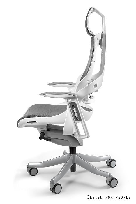 Fotel gabinetowy ergonomiczny WAU 2 biały NW41 grafitowy