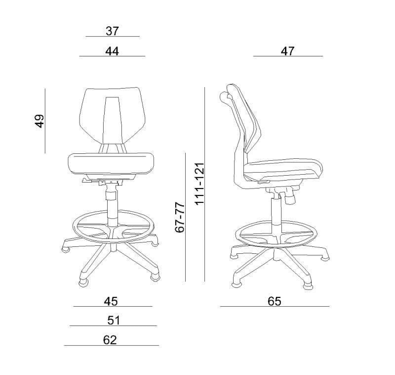 Krzesło specjalistyczne Kaden grey