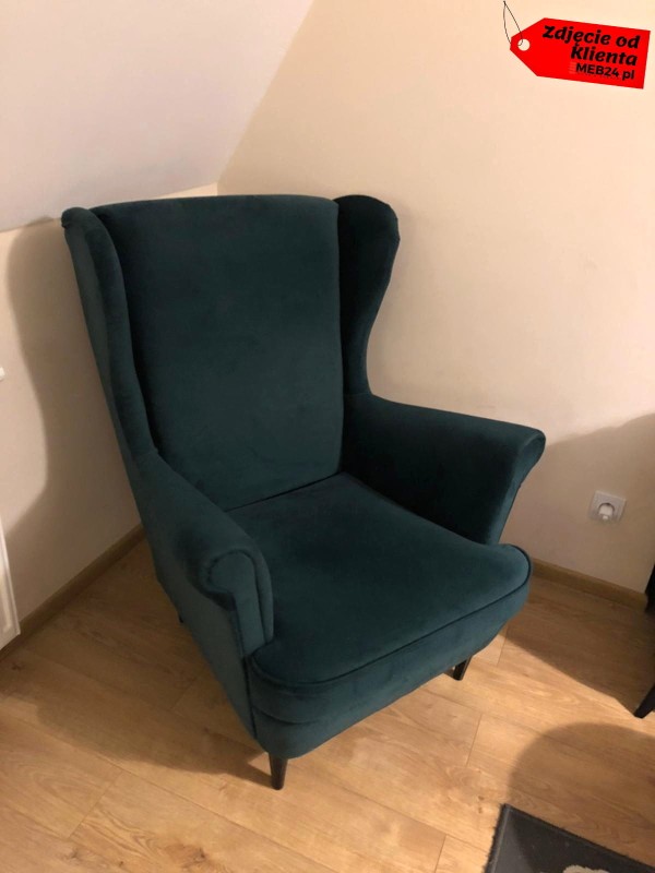 Fotel uszak Lily w stylu skandynawskim - zdjęcie klienta