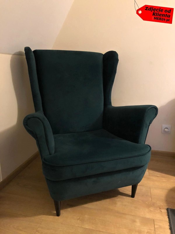 Fotel uszak Lily w stylu skandynawskim - zdjęcie klienta