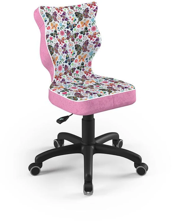 Fotel biurowy Petit B Storia dziecięcy wzrost 133-159 cm Motyle