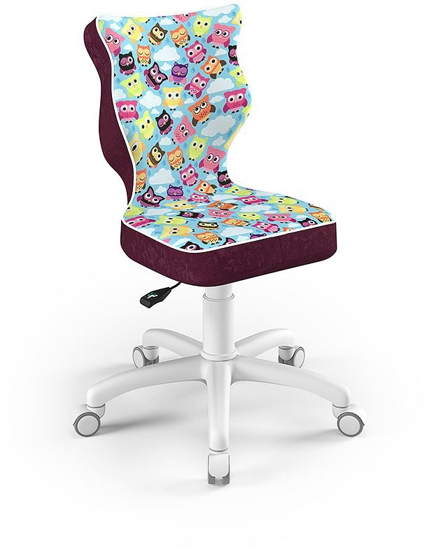 Fotel biurowy Petit W Storia dziecięcy wzrost 119-142 cm Sowy