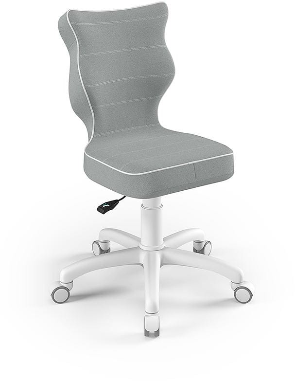 Fotel biurowy Petit W Jasmine dziecięcy wzrost 119-142 cm Jasno Szary