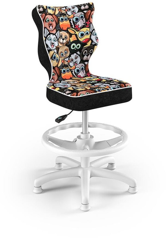 Fotel biurowy z podnóżkiem Petit W Storia dziecięcy wzrost 119-142 cm Zwierzaki