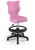 Fotel biurowy z podnóżkiem Petit B Visto dziecięcy wzrost 119-142 cm Różowy