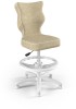 Fotel biurowy z podnóżkiem Petit W Visto dziecięcy wzrost 119-142 cm Beżowy